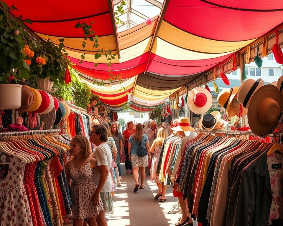 Bezoek een vintage kledingmarkt