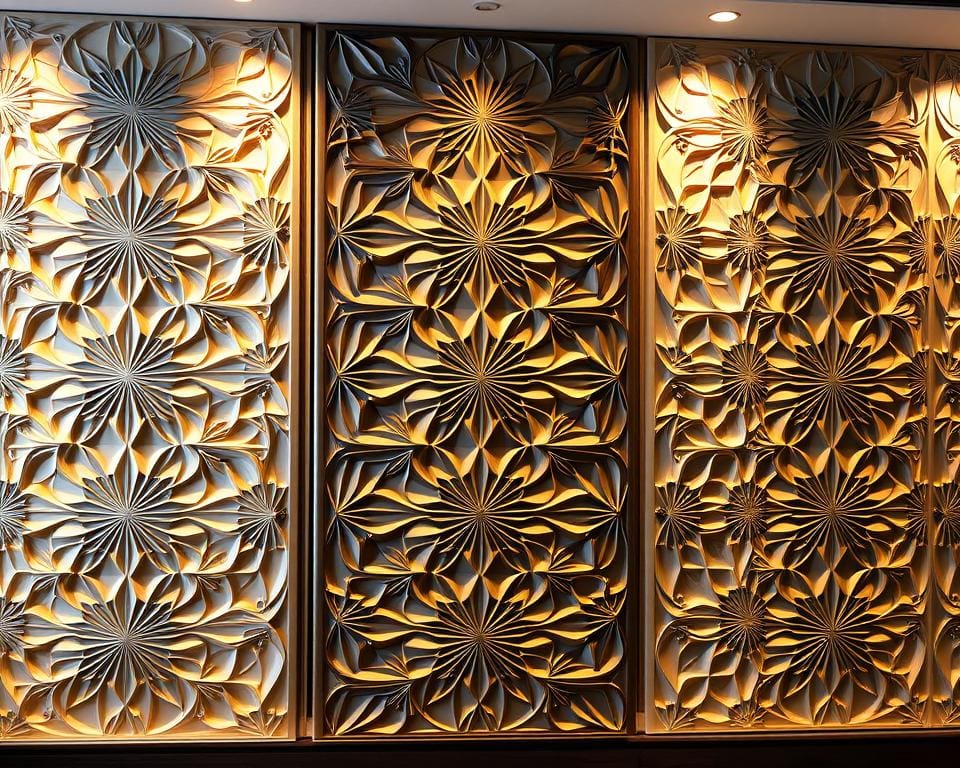 Decoratieve wandpanelen met 3D-effect