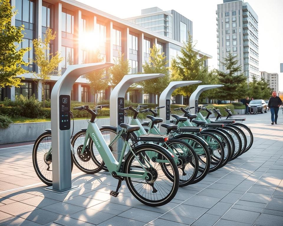 Elektrische fietsenrekken voor gemak