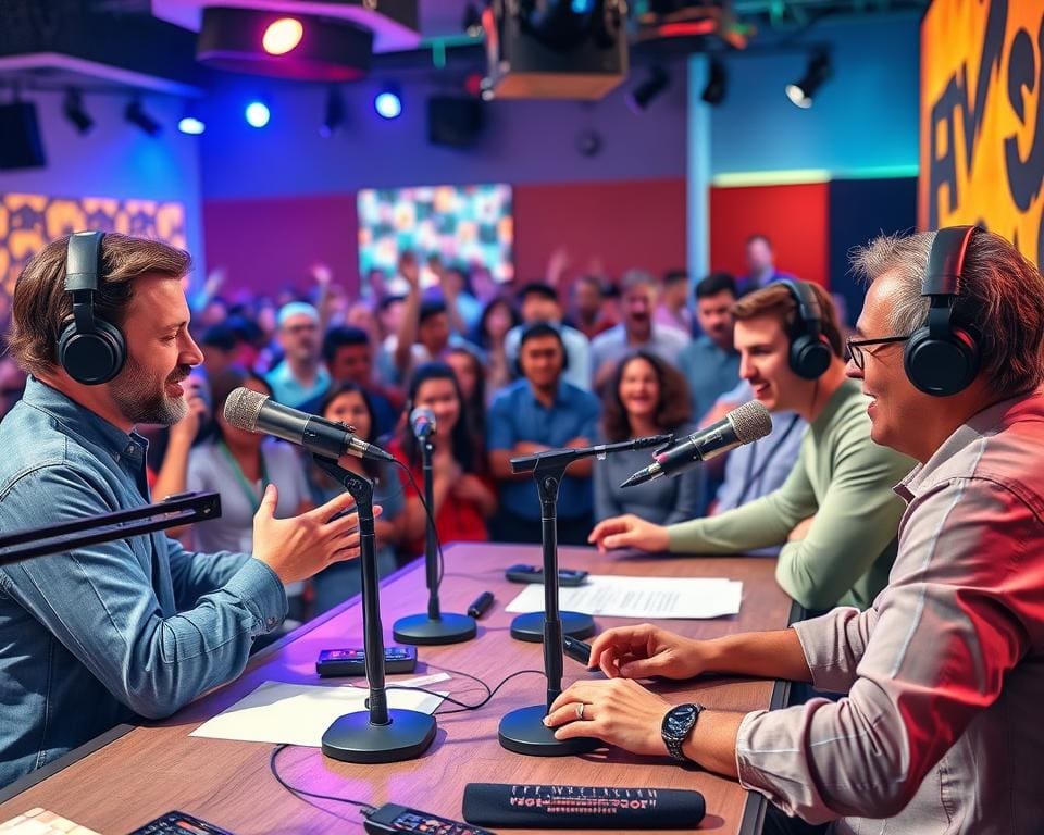 Ga naar een live podcast opname