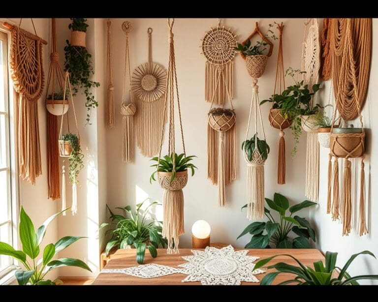 Hoe je met macramé-decoraties warmte toevoegt