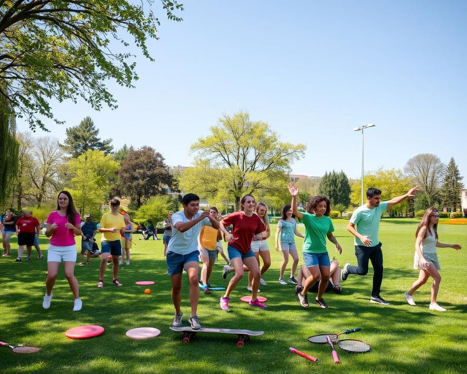 Probeer een nieuwe sport in het park