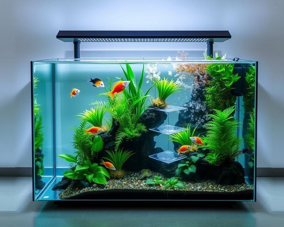 Zelfreinigende aquaria voor minimalistisch onderhoud