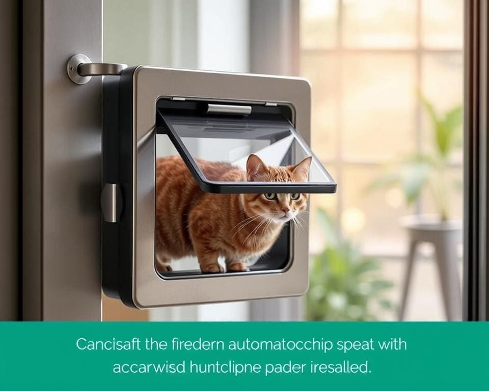 automatisch kattenluik met chip