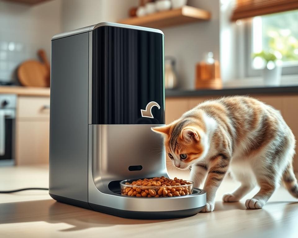 automatische voerdispenser kat