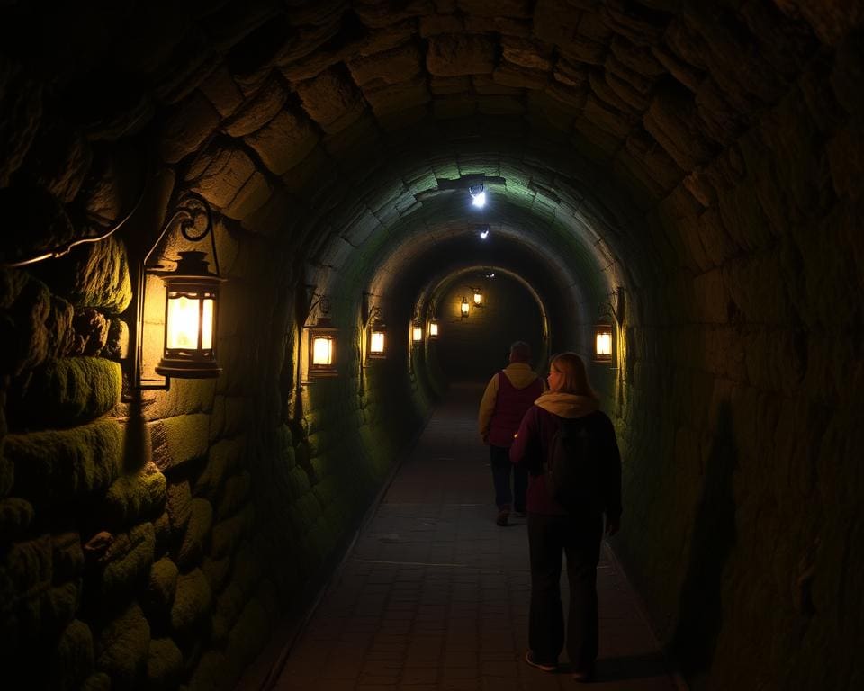 mysterieuze tunnels verkennen met gids