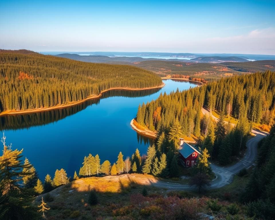 Natuurwandelingen door de meren van Finland