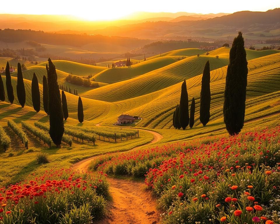 Natuurwandelingen door de schilderachtige valleien van Toscane