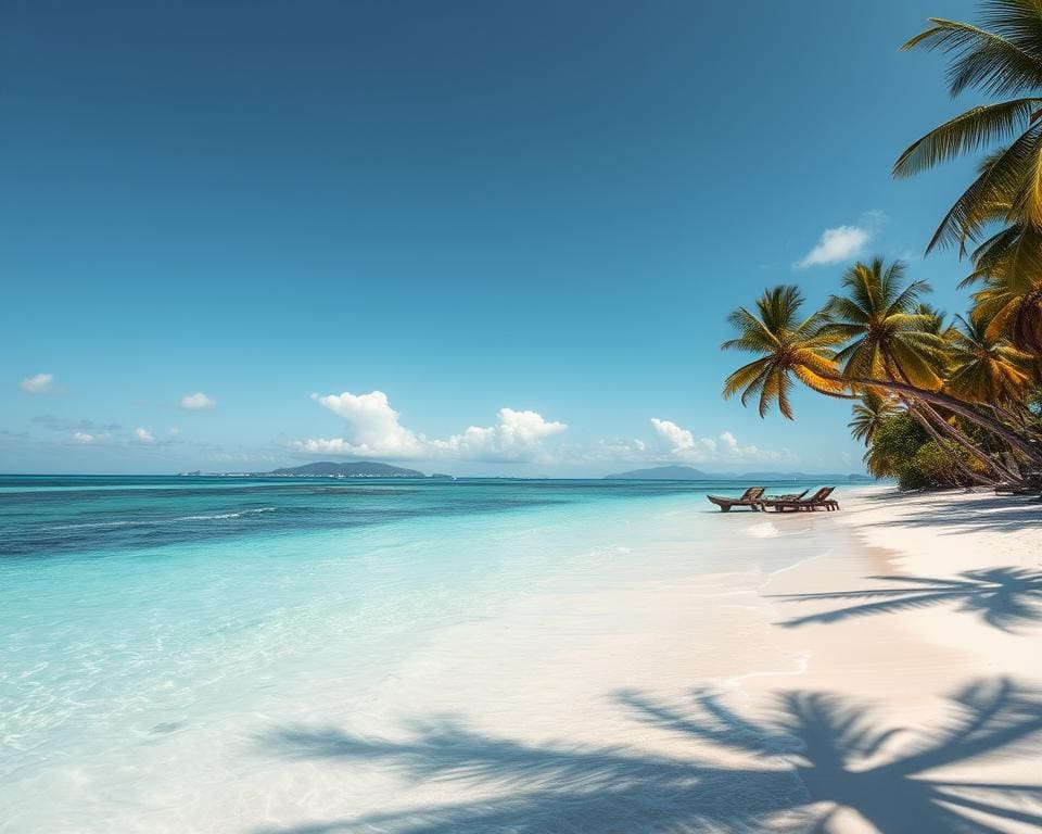 turquoise water en witte zandstranden in Mexico