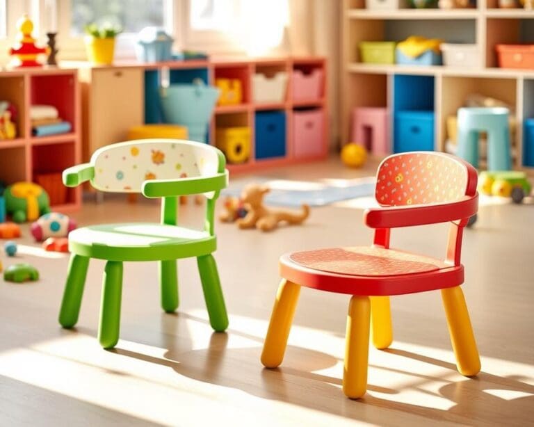 Kinderstoelen met een antislipzitvlak voor extra veiligheid